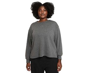 NIKE CZ9182 W NY Core FRNCH TRRY FLC Top Sweatshirt Women's Black/htr/dk Smoke Grey XS