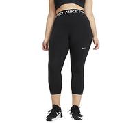 Nike Pro Leggings de tres cuartos de talle medio con panel de malla - Mujer - Negro XXL (EU 52-54)
