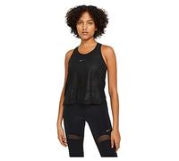Nike DA0528-010 W NP CLN Tank Net Vest Womens Black/dk Smoke Grey/(Metallic Silver) L
