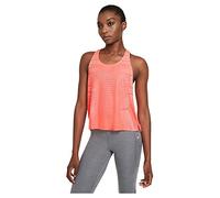 Nike DA0528-854 W NP CLN Tank Net Vest Womens Bright Mango/White/(Metallic Silver) M