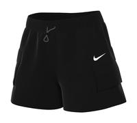 NIKE Damen Sportswear Essntl Woven HR Short Pantalones Cortos, Negro/Blanco, M para Mujer