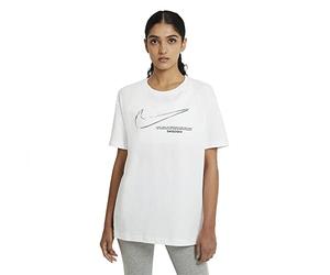 Nike DB9811-100 W NSW tee Boy Swoosh T-Shirt Womens White M