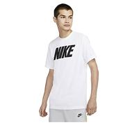Nike DC5092-100 M NSW tee Icon Block T-Shirt Mens White/(Black) S