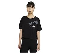 Nike DC7189-010 W NK Dry GRX Crop Top T-Shirt Womens Black/(White) XS