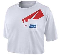 Nike DC7189-100 W NK Dry GRX Crop Top T-Shirt Womens White/(Black) L