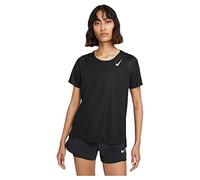 Nike DD5927 W NK DF Race Top SS T-Shirt Women's Black/Reflective silv S