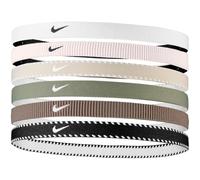 NIKE Diadema clásica flexible (paquete de 6) (talla única) (blanco/ejército)