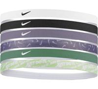 Nike Diademas estampadas/tira de silicona que agarra el cabello y mantiene la banda en su lugar, paquete de 6, unisex (6 unidades, impreso-12)