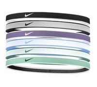 Nike Diademas estampadas/tira de silicona que agarra el cabello y mantiene la banda en su lugar, paquete de 6, unisex (6 unidades, impreso-8)