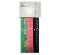 Nike Diademas estampadas/tira de silicona que agarra el cabello y mantiene la banda en su lugar, paquete de 6, unisex (6 unidades, impreso-4)