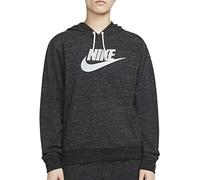 Nike DM6388-010 W NSW Gym VNTG GFX Easy PO HD Sweatshirt Mujer Blanco Negro Tamaño M