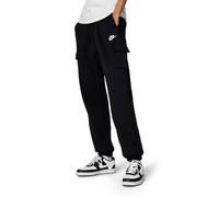 NIKE DQ5196-010 W NSW Club FLC MR Pant Cargo Pants Mujer Blanco Negro Tamaño L