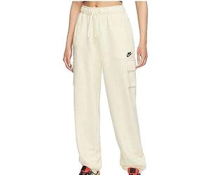 NIKE DQ5196-113 W NSW Club FLC MR Pant Cargo Pants Mujer Coconut Milk/Black Tamaño S