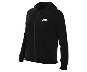 NIKE DQ5471-010 W NSW Club FLC FZ Hoodie STD Sweatshirt Mujer Blanco Negro Tamaño L-T