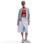 NIKE DQ5471-063 W NSW Club FLC FZ Hoodie STD Sweatshirt Mujer DK Gray Heather/White Tamaño L-T