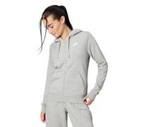 NIKE DQ5471-063 W NSW Club FLC FZ Hoodie STD Sweatshirt Mujer DK Gray Heather/White Tamaño M