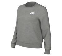 NIKE DQ5473-063 W NSW Club FLC Crew STD Sweatshirt Mujer DK Gray Heather/White Tamaño S-T