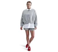 Nike DQ5761-063 W NSW PHNX FLC OOS Crew Sweatshirt Mujer DK Grey Heather/Sail Tamaño XL