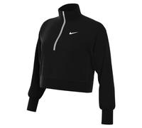 NIKE DQ5767-010 W NSW PHNX FLC QZ Crop Sweatshirt Women's Black/Sail XL