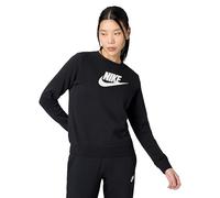 NIKE DQ5832-010 W NSW Club FLC GX STD Crew Sweatshirt Mujer Blanco Negro Tamaño M