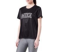 Nike DQ6371-010 W NK DF Swoosh Run SS Top Sweatshirt Women's Black/White/White S