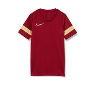 Nike Dri-Fit Academy 21 Camiseta de Manga Corta, Niños, Team Red/White/Jersey Gold/White, XS
