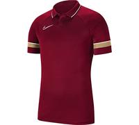 NIKE, Dri-Fit Academy, Camisa Polo, Team Rojo/Blanco/Jersey Oro/Blanco, M, Hombre
