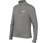 Nike Dri-Fit Camiseta De Manga Larga con Media Cremallera - Niña, Dk Grey Heather/White, FD2853-063, L