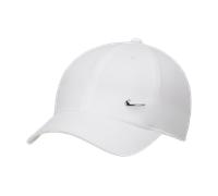Nike Dri-FIT Club Gorra sin estructura con logotipo Swoosh metálico - Blanco