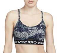 Nike Dri Fit Indy Strpy AOP Sujetador Aviator Grey/Black/Black/White XS