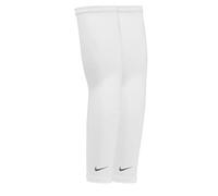 Nike Dri-Fit - Manguitos solares UV para brazo (1 par, unisex, para adultos), Blanco, S/M