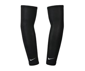 Nike Dri-Fit - Manguitos solares UV para brazo (1 par, unisex, para adultos), Negro, Large/X-Large