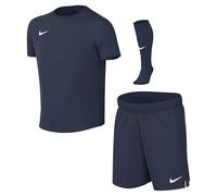 NIKE Dri-FIT Park VIII Conjunto de camiseta de fútbol para niños pequeños, Midnight Navy/White, HV8260-410, XS