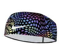 Nike DRI-FIT Swoosh Headband 2.0 - Diadema de poliéster y Elastano en Color Negro/turq/Plata, N.100.4515.930.OS