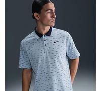 Nike Dri-Fit Tour Micro Print Mens Light Armory Blue/Black 2XL Camiseta polo