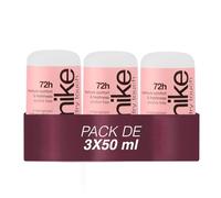 NIKE - Dry Touch, Desodorante en Roll-On Pack 3 x 50 ml, sin Perfume, Unisex, Antitranspirante, Protección Continua, hasta 72h de Eficacia Comprobada, sin Alcohol, Tecnología, Cuidado y Confort