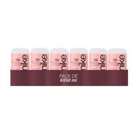 NIKE - Dry Touch, Desodorante en Roll-On Pack 6 x 50 ml, sin Perfume, Unisex, Antitranspirante, Protección Continua, hasta 72h de Eficacia Comprobada, sin Alcohol, Tecnología, Cuidado y Confort