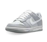 Nike Dunk Low (GS) Zapatillas de Baloncesto para niños (Gris, Sistema de Tallas de Calzado EU, Adolescentes, número, Mediano, 36), Gris y Blanco., 36 EU