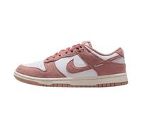 Nike Dunk Low para mujer, color blanco/rosa partícula, Blanco/rosa partícula/vela/plateado metálico, 8