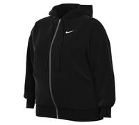 NIKE DV4979-010 W NSW PHNX FLC FZ OS Hoodie PL Sweatshirt Women's Black/Sail 4X-T
