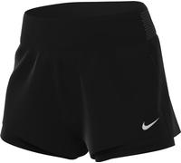 NIKE DX1029-010 W NK Swift DF MR 3IN 2N1 Short Pants Mujer Black/Reflective SILV Tamaño S