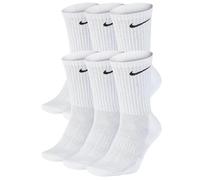 Nike DX5025-6 pares de calcetines deportivos - blanco/negro/multicolor - Sportswear Everyday Essential CREW Calcetines 34/38/42/46/50 - mujer, hombre, unisex, color: blanco, talla: 42-46