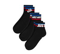 Nike DX5080-010 Everyday Essential Socks Unisex Adult BLACK/WHITE/GAME ROYAL/UNIVERSITY RED Tamaño L