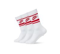 NIKE DX5089-102 Sportswear Everyday Essential Socks Unisex White/University Red/University Red M