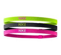 Nike Elastic Hairbands Cintas para Pelo elásticas, Color Verde Claro/Rosa/Negro, un Solo tamaño