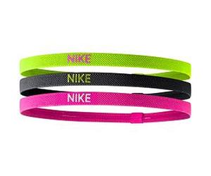 Nike Elastic Hairbands Cintas para Pelo elásticas, Color Verde Claro/Rosa/Negro, un Solo tamaño