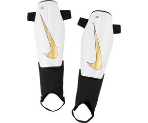 Nike Espinilleras Unisex Nk Chrg Grd, Blanco/Negro/MTLC Gold Coin, DX4608-101, M
