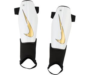 Nike Espinilleras Unisex para niños Y Nk Chrg Grd Su23, Blanco/Negro/MTLC Gold Coin, DX4610-101, L
