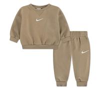 Conjunto Nike Essential Fleece Crew Set Infantil Hemp 18 MESES