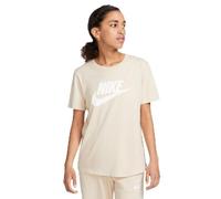 Nike Essential Icon Futura Camiseta, Sanddrift/White, Medium para Mujer